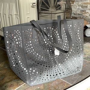 Tote bag NWT gray with metallic